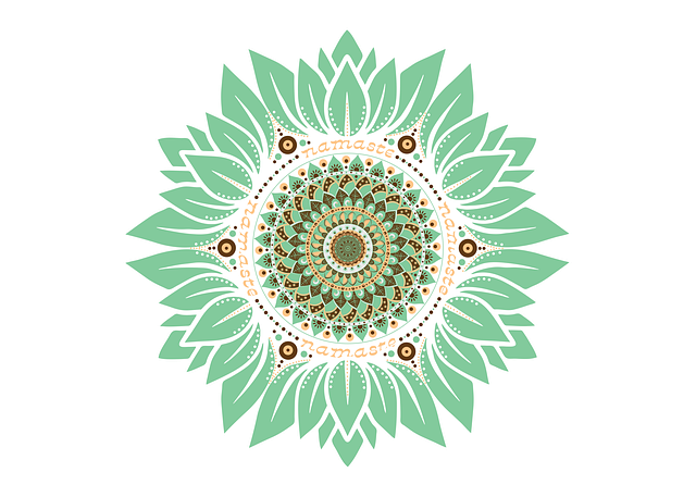 un mandala vert